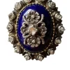 Online Pamono Antique Diamond Ring with Blue Enamel, 1800s
