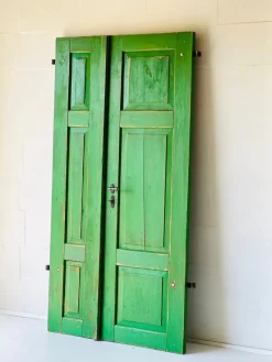 Pamono Antique Doors in Green, Set of 2><noscript><img width=
