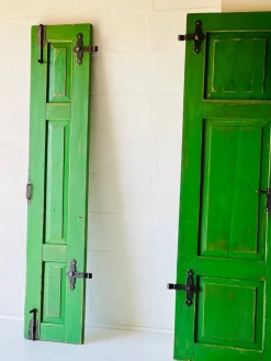 Pamono Antique Doors in Green, Set of 2><noscript><img width=
