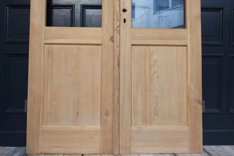 Pamono Antique Double Door in Pine, 1890s> Architectural Elements