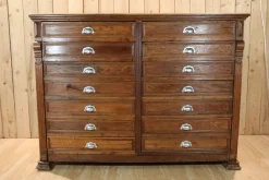 New Pamono Antique 14-Drawer Trade Cabinet, 1900