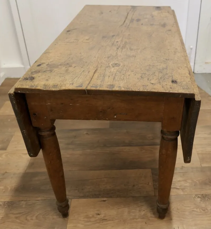 Pamono Antique Drop Leaf Cottage Dining Table in Pine> Dining Tables & Sets