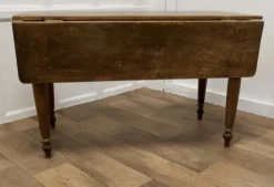 Pamono Antique Drop Leaf Cottage Dining Table in Pine><noscript><img width=