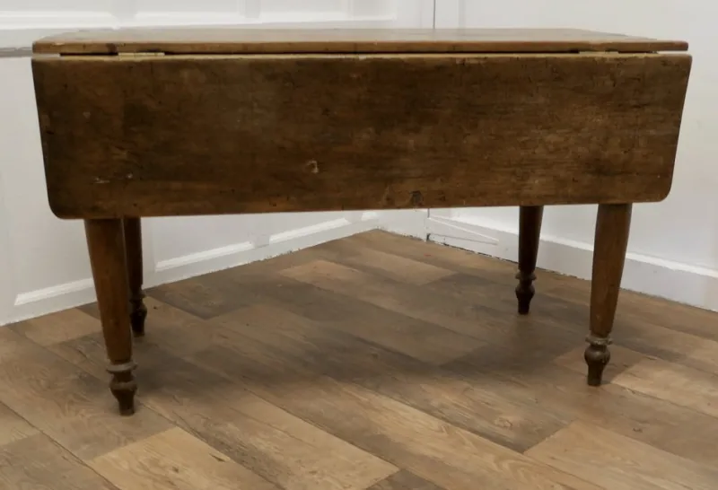 Pamono Antique Drop Leaf Cottage Dining Table in Pine> Dining Tables & Sets