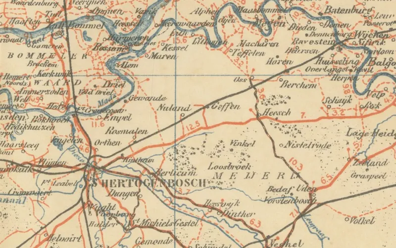 Discount Pamono Antique Dutch Map of South Holland and Utrecht, 1914