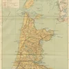 Pamono Antique Dutch Map Province of North Holland from Schleswig Atlas, 1914, 1890s> Wall Decor