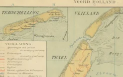 Pamono Antique Dutch Map Province of North Holland from Schleswig Atlas, 1914, 1890s><noscript><img width=