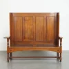 Best Pamono Antique Early 20th Century Wooden Bench with High Back