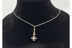 New Pamono Antique Earrings and Pendant with Diamonds, Austria, 1900s, Set of 3