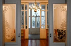 Pamono Antique Edged Interior Sliding Double Doors, 1890s, Set of 7> Architectural Elements