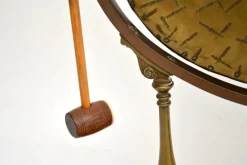 Discount Pamono Antique Edwardian Brass and Oak Dinner Gong, 1900s