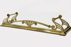 Pamono Antique Edwardian Brass Fireplace Fender, 1900s> Fireplaces And Mantels