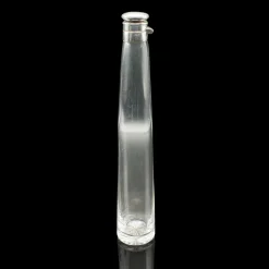 Pamono Antique Edwardian English Glass Explorers Saddle Flask and Leather Case, 1910s, Set of 2><noscript><img width=