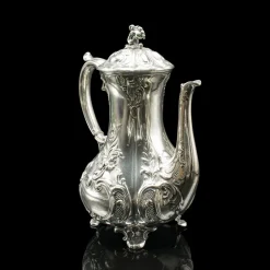 Pamono Antique Edwardian English Silver Plate Tea Service, 1910s, Set of 4><noscript><img width=