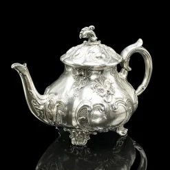 Pamono Antique Edwardian English Silver Plate Tea Service, 1910s, Set of 4><noscript><img width=
