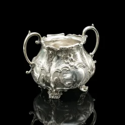 Pamono Antique Edwardian English Silver Plate Tea Service, 1910s, Set of 4><noscript><img width=
