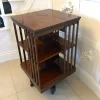 Pamono Antique Edwardian Mahogany Revolving Bookcase, 1900s