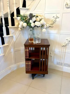Pamono Antique Edwardian Mahogany Revolving Bookcase, 1900s