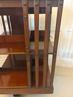Pamono Antique Edwardian Mahogany Revolving Bookcase, 1900s