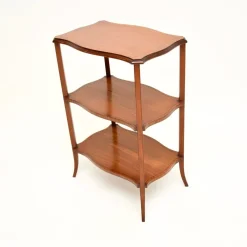 New Pamono Antique Edwardian Satinwood Étagère, 1900s