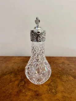 Pamono Antique Edwardian Silver Plated Claret Jugs, 1900, Set of 2> Glassware