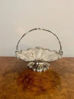 Sale Pamono Antique Edwardian Silver-Plated Cake Basket, 1900s