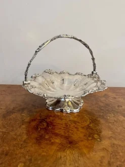 Sale Pamono Antique Edwardian Silver-Plated Cake Basket, 1900s