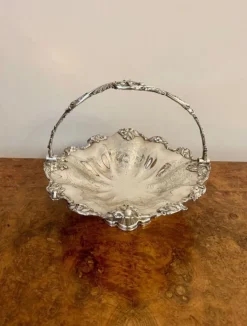 Sale Pamono Antique Edwardian Silver-Plated Cake Basket, 1900s