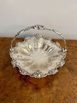 Sale Pamono Antique Edwardian Silver-Plated Cake Basket, 1900s