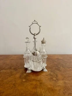 Pamono Antique Edwardian Silver-Plated Cruet Set, 1900s, Set of 5