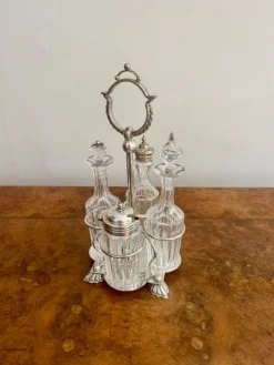 Pamono Antique Edwardian Silver-Plated Cruet Set, 1900s, Set of 5