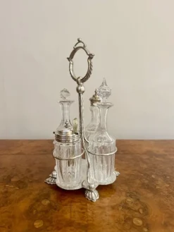 Pamono Antique Edwardian Silver-Plated Cruet Set, 1900s, Set of 5