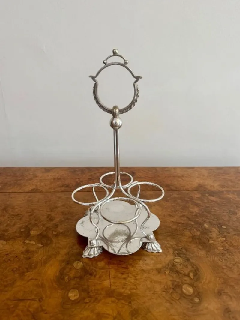 Pamono Antique Edwardian Silver-Plated Cruet Set, 1900s, Set of 5
