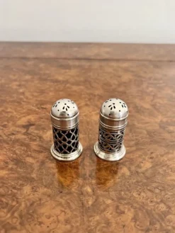Pamono Antique Edwardian Table Shakers, 1900, Set of 2><noscript><img width=