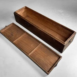 Pamono Antique Elongated Wooden Box><noscript><img width=