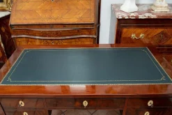 Pamono Antique Empire Desk in Mahogany Feather with Gilt Bronze Elements, France, Early 19th Century><noscript><img width=