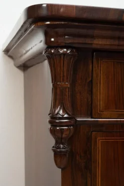 Pamono Antique Empire Lucchese Chest of Drawers in Walnut Burl, 19th Century> Work On Paper