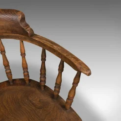 Discount Pamono Antique English Ash & Elm Captains Chair, 1900