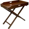 Outlet Pamono Antique English Butler Tray on Stand, Set of 2