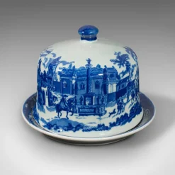 New Pamono Antique English Ceramic Cheese Keeper or Butter Dome, 1900