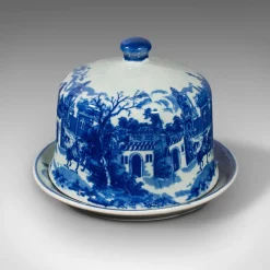 New Pamono Antique English Ceramic Cheese Keeper or Butter Dome, 1900
