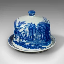 New Pamono Antique English Ceramic Cheese Keeper or Butter Dome, 1900