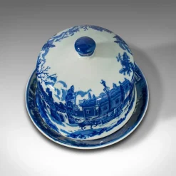 New Pamono Antique English Ceramic Cheese Keeper or Butter Dome, 1900