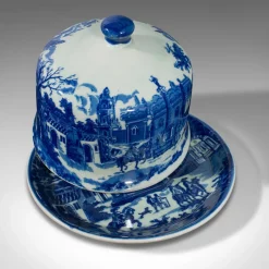 New Pamono Antique English Ceramic Cheese Keeper or Butter Dome, 1900