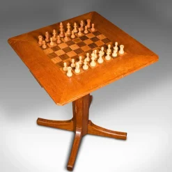 Online Pamono Antique English Chess Table in Oak