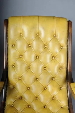 Pamono Antique English Chesterfield Rocking Chair><noscript><img width=