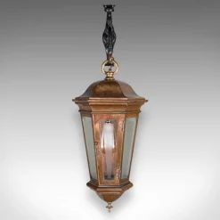Pamono Antique English Courtyard Light in Bronze and Wrought Iron, 1850><noscript><img width=