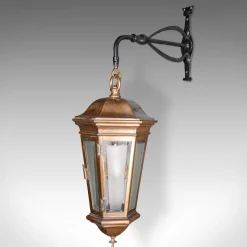 Pamono Antique English Courtyard Light in Bronze and Wrought Iron, 1850><noscript><img width=