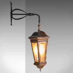 Pamono Antique English Courtyard Light in Bronze and Wrought Iron, 1850><noscript><img width=
