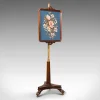 New Pamono Antique English Fireside Pole Screen, 1830s
